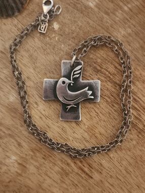 James Avery Peace/Dove Cross Vintage Sterling Silver